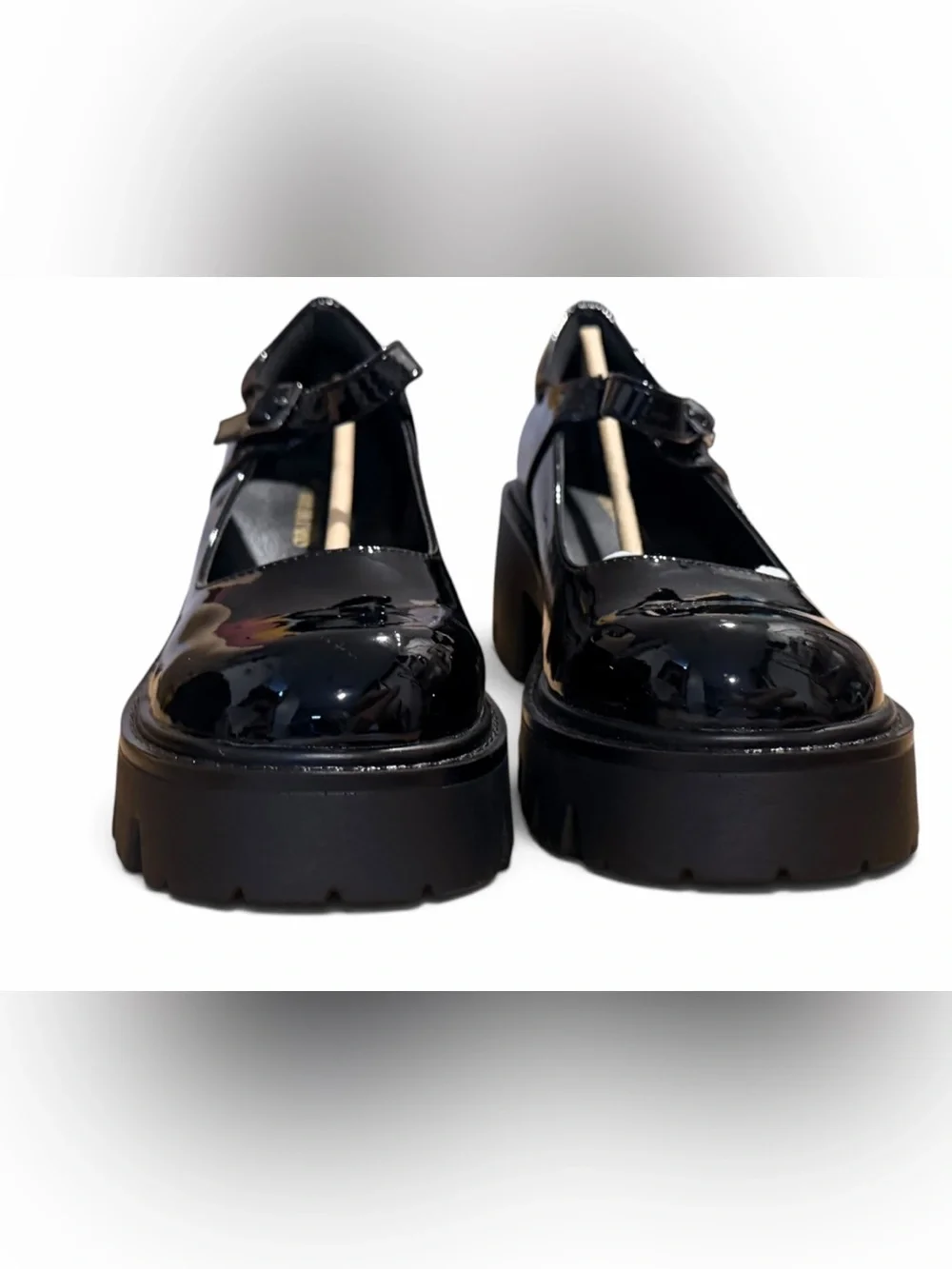 Dream Pairs Black Patent Mary Jane Platform Heels